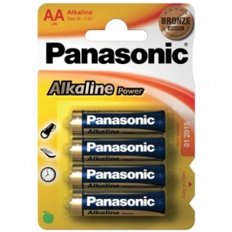 4 BATTERIE ALCALINE AA PANASONIC