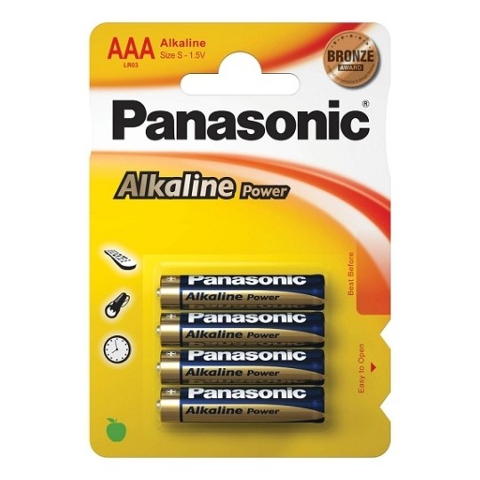 4 PILHAS AAA ALCALINAS PANASONIC