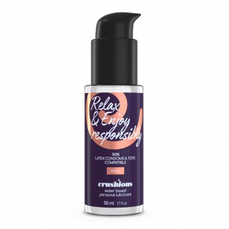 CRUSHIOUS DEEP DIVER DOUBLE DILDO WITH ANAL LUBRICANT 50ML PURPLE