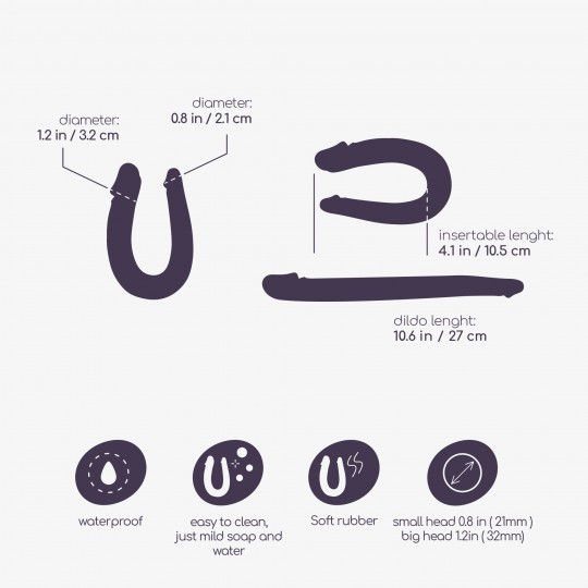 DEEP DIVER DOPPIO DILDO CON ANALE LUBRIFICANTE 50 ML CRUSHIOUS ROSA
