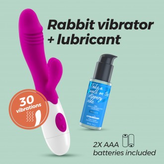 CRUSHIOUS LOLLIPOP RABBIT VIBRATOR WITH WATERBASED LUBRICANT INCLUDED