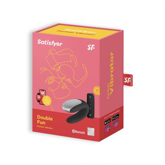 DOPPIO DIVERTIMENTO DILDO CON NERO SATISFYER APP