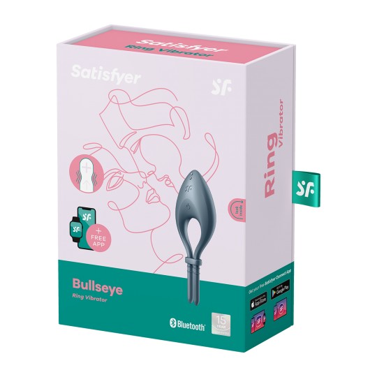 ANEL VIBRATÓRIO BULLSEYE COM APP SATISFYER AZUL