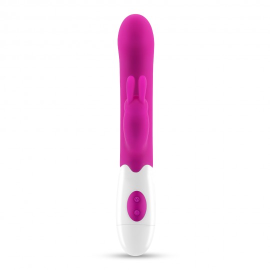VIBRATORE CON STIMOLATORE CLITORIDEO JIGGLIE E LUBRIFICANTE A BASE D'ACQUA INCLUSO CRUSHIOUS