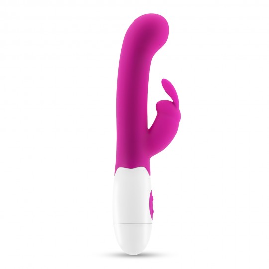VIBRATORE CON STIMOLATORE CLITORIDEO JIGGLIE E LUBRIFICANTE A BASE D'ACQUA INCLUSO CRUSHIOUS