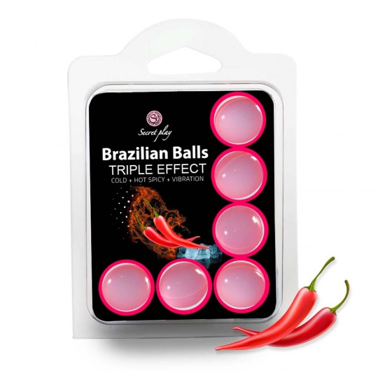 Grasso palle brasiliano palle triple effetto 6 x 4GR