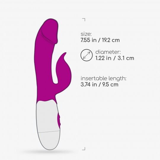 VIBRATORE CON STIMOLATORE CLITORIDE MOCHI VIOLA E LUBRIFICANTE A BASE D'ACQUA INCLUSO CRUSHIOUS