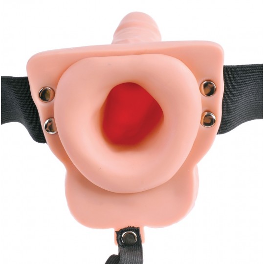 6&quot; HOLLOW RECHARGEABLE STRAP-ON WITH REMOTE FETISH FANTASY SERIES