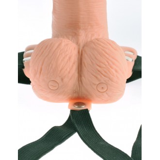 6" HOLLOW RECHARGEABLE STRAP-ON WITH REMOTE FETISH FANTASY SERIES
