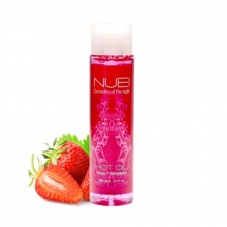 NUEI HOT OIL STRAWBERRY МАССАЖНОЕ МАСЛО С СОГРЕВАЮЩИМ ЭФФЕКТОМ 100 МЛ