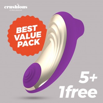 PACK 5 + 1 GRÁTIS ESTIMULADOR DE CLITÓRIS SUPERNOVA CRUSHIOUS ROXO