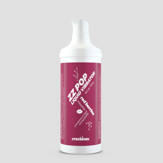 VIBRATORE LIQUIDO ZZ POP AROMATIZZATO ALLA FRUTTO ROSSO 30ML CRUSHIOUS