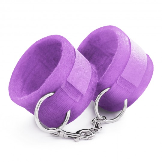 НАРУЧНИКИ НА ЛИПУЧКЕ TOUGH LOVE С ДОПОЛНИТЕЛЬНОЙ ЦЕПОЧКОЙ 40 СМ CRUSHIOUS PURPLE