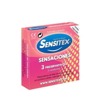 ПРЕЗЕРВАТИВЫ SENSITEX SENSATIONS VEGAN NATURAL 3 ШТ.