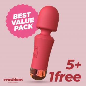 5 + 1 FREE CRUSHIOUS WANDA MINI RECHARGEABLE WAND TERRACOTTA