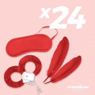 PACK OF 24 LOVER'S DREAM BONDAGE KIT CRUSHIOUS RED