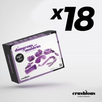 PACK DE 18 KIT BDSM DUNGEONS & MAIDENS ROXO CRUSHIOUS