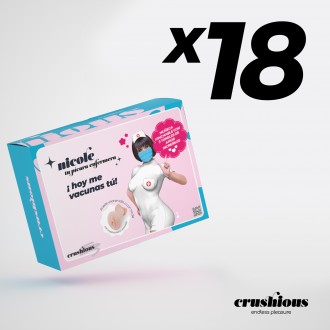 PACK DE 18 NICOLE LA ENFERMERA BONECA INSUFLÁVEL COM MASTURBADOR CRUSHIOUS