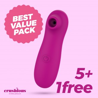 5 + 1 GRATUITO NOOKIE ESTIMULADOR CLITORIANO RECARGABLE CRUSHIOUS