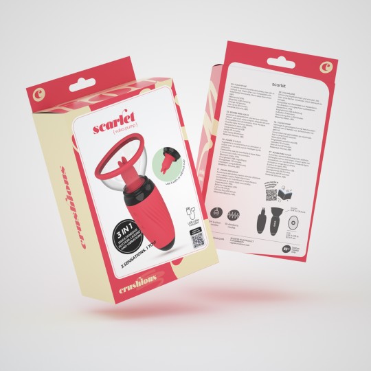 5 + 1 GRATUIT SCARLET POMPE VULVAIRE STIMULATEUR RECHARGEABLE CRUSHIOUS