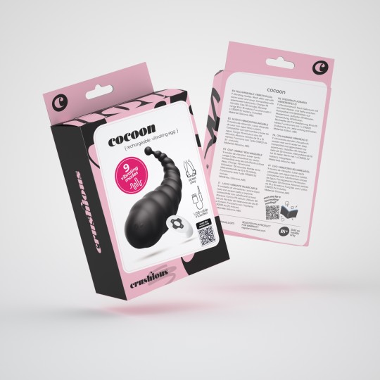 5 + 1 GRATUITO COCOON UOVO VIBRANTE RICARICABILE CON TELECOMANDO A DISTANZA SENZA FILI CRUSHIOUS NERO