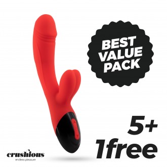 5 + 1 GRÁTIS DARE DONG VIBRADOR COELHO RECARREGÁVEL CRUSHIOUS