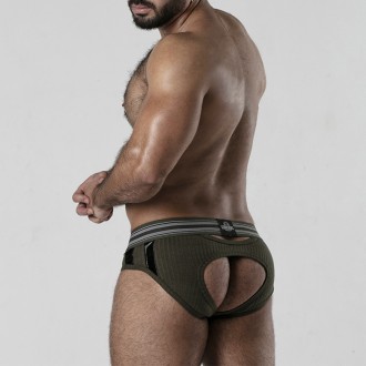 LOCKER GEAR BACKROOM BOTTOMLESS BRIEF KHAKI