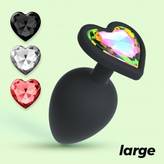 CUORE PLUG ANAL GRANDE CON 4 JOYAS INTERCAMBIABLES CRUSHIOUS