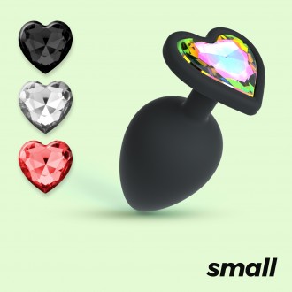 CRUSHIOUS CUORE SMALL ANAL PLUG WITH 4 INTERCHANGEABLE JEWELS