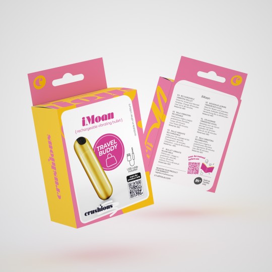 5 + 1 GRATUITO IMOAN PROIETTILE VIBRANTE RICARICABILE DORATO CRUSHIOUS