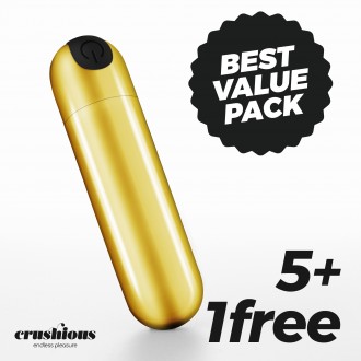 5 + 1 GRATUIT IMOAN BALLE VIBRANTE RECHARGEABLE DORÉ CRUSHIOUS