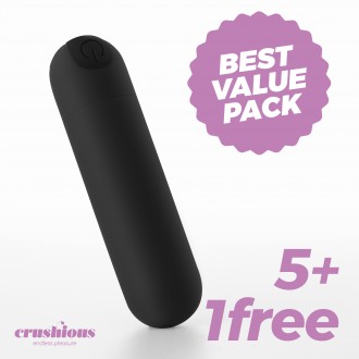 5 + 1 GRATUIT IMOAN BALLE VIBRANTE RECHARGEABLE NOIRE CRUSHIOUS