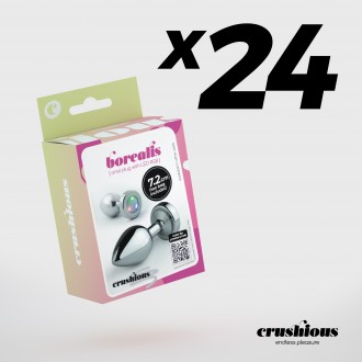 CONFEZIONE DA 24 BOREALIS PLUG ANALE PICCOLO CON LED CRUSHIOUS