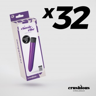 PACK OF 32 CRUSHIOUS CLASSIC VIBE VIBRATOR PURPLE