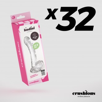 PACK OF 32 CRUSHIOUS HUDINI JELLY ANAL DILDO CLEAR