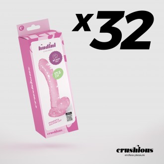 PACK OF 32 CRUSHIOUS HUDINI JELLY ANAL DILDO PINK