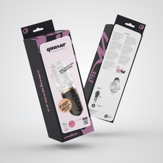 5 + 1 FREE CRUSHIOUS QUASAR RECHARGEABLE MASTURBATOR WITH SUCTION