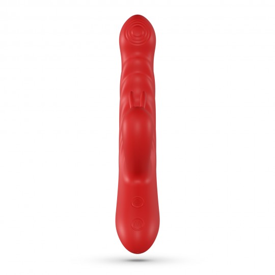 LAPIN VIBRADOR CONEJO RECARGABLE CON EMPUJE ROJO CRUSHIOUS