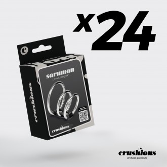 PACK OF 24 CRUSHIOUS SARUMAN 3 METAL COCKRING SET