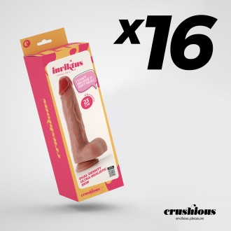 PACK OF 16 CRUSHIOUS INVIKTUS 9 LIQUID SILICONE DILDO FLESH