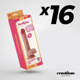 PACK OF 16 CRUSHIOUS INVIKTUS 8 LIQUID SILICONE DILDO FLESH