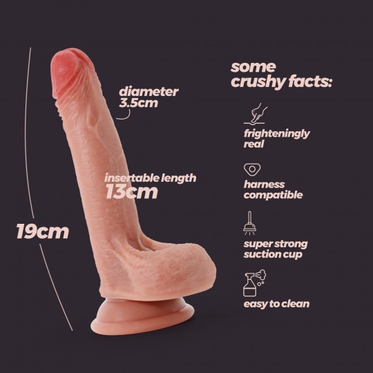 INVIKTUS 7 GODE EN SILICONE LIQUIDE COULEUR CHAIR CRUSHIOUS