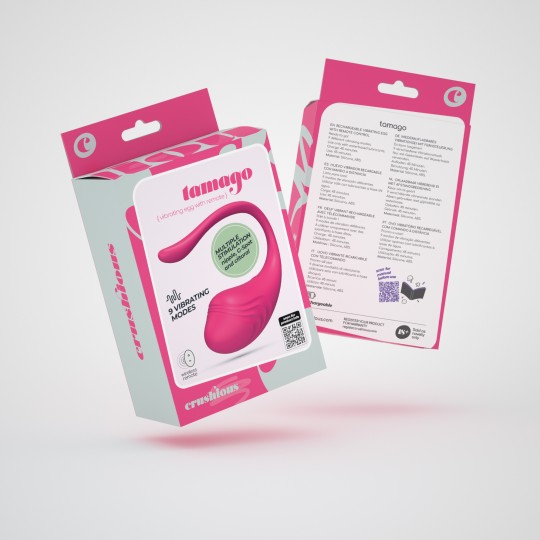 5 + 1 FREE CRUSHIOUS TAMAGO RECHARGEABLE VIBRATING EGG WITH REMOTE PINK