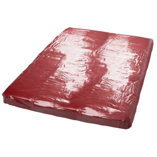 DRAP DE LIT DE VINYLE ROUGE FETISH COLLECTION