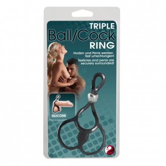 TRIPLE BALL AND COCK RING