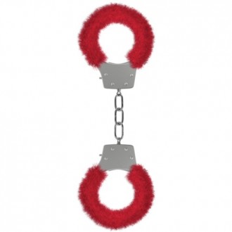 ALGEMAS COM PELUCHE PLEASURE FURRY HANDCUFFS VERMELHAS