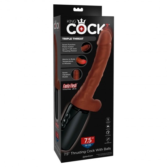 7.5" THRUSTING COCK WITH BALLS