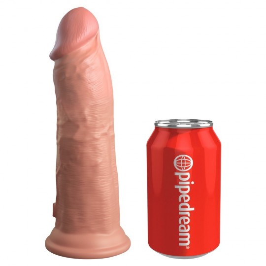 8\&quot; VIBRATING + DUAL DENSITY SILICONE COCK