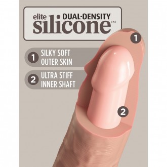 9" VIBRATING + DUAL DENSITY SILICONE COCK WITH REMOTE