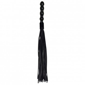 LEATHER FLOGGER WITH WOODEN HANDLE